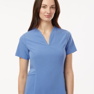 Womens Calix Fit & Flare Scrub V-Neck Top