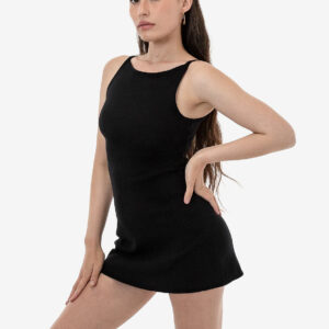 14/1RibSpaghetti BoatneckDress