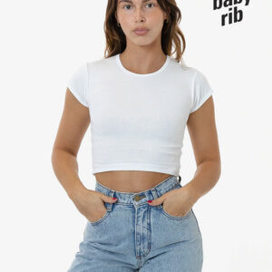 Cap Sleeve Baby Rib Crop Top