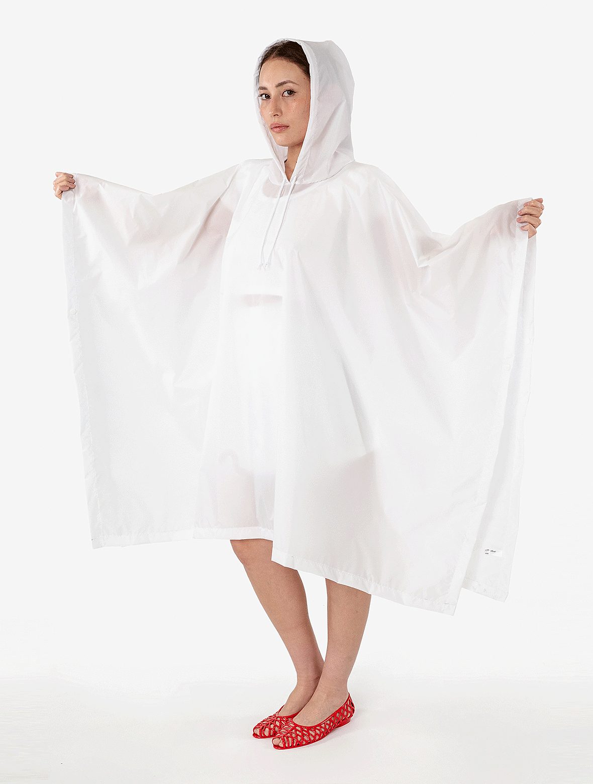 Hooded Nylon Rain Poncho
