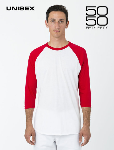 3/4 Sleeve Cotton Poly Raglan 3.8oz