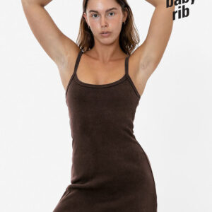 Heavy Rib Spaghetti Mini Dress