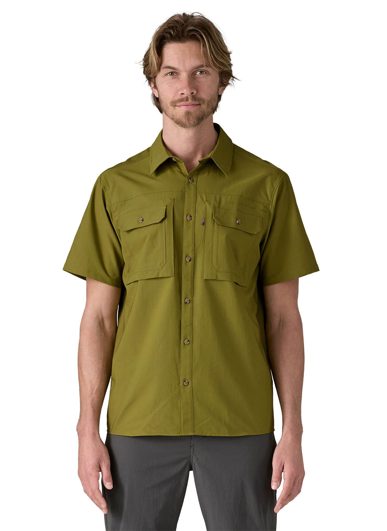 Mens Self Guided Short-Sleeve Sun Shirt