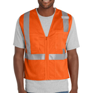 CornerStone ANSI 107 Class 2 Mesh Zippered Vest. CSV102