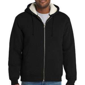 CornerStone Heavyweight Sherpa-Lined Hooded Fleece Jacket. CS625