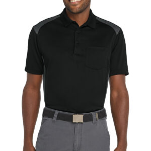 CornerStone Select Snag-Proof Two Way Colorblock Pocket Polo. CS416