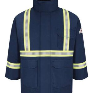 Men's Long Deluxe Parka With Reflective Trim - EXCEL FR® ComforTouch