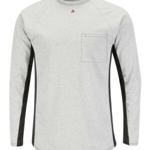 Men's Long Sleeve FR Two-Tone Base Layer with Concealed Chest Pocket - EXCEL FR