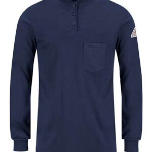 Women's Long Sleeve Tagless Henley Shirt