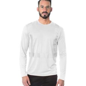 Unisex USA-Made Hi-Visibility Long Sleeve Performance T-Shirt - Segmented Tape