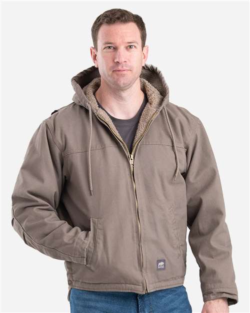 Men's Heartland Washed Duck Hooded Work Coat