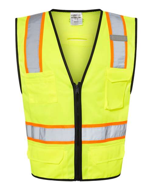Unisex 6 Pocket Contrast Class 2 Vest