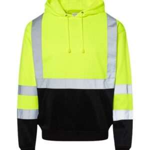 Unisex Hi-Vis Hooded Sweatshirt