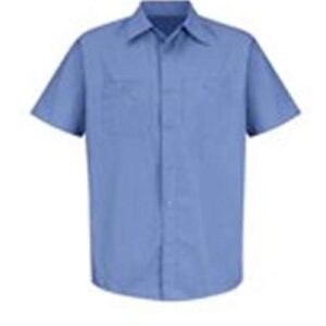 Men's Tall Industrial Stripe Short Sleeve Work Shirt