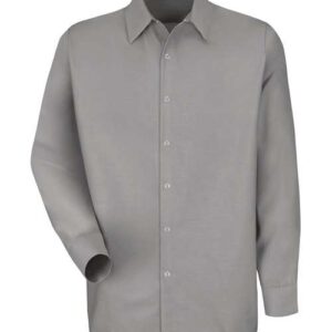 Men's Specialized Pocketless Poplin Long Sleeve Work Shirt