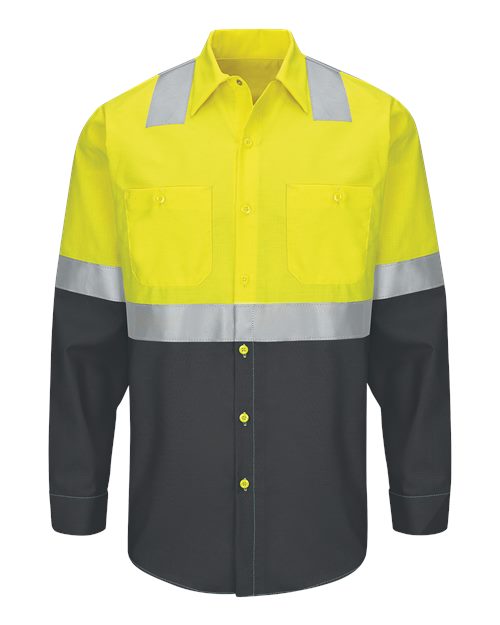 Men's Enhanced & Hi-Visibility Long Sleeve Work Shirt