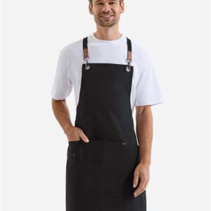 Unisex Clip & Clasp Cross-Back Bib Apron