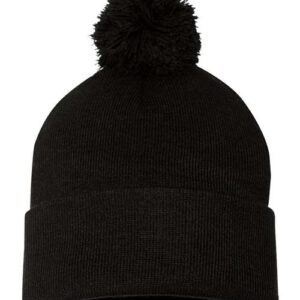 12" Pom-Pom Cuffed Beanie