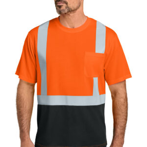 CornerStone ANSI 107 Class 2 Short Sleeve Mesh Blocked Tee CS205