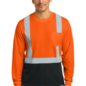 CornerStone ANSI 107 Class 2 Long Sleeve Mesh Blocked Tee CS207