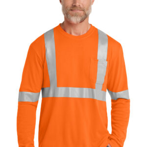 CornerStone ANSI 107 Class 2 Long Sleeve Safety T-Shirt. CS401LS
