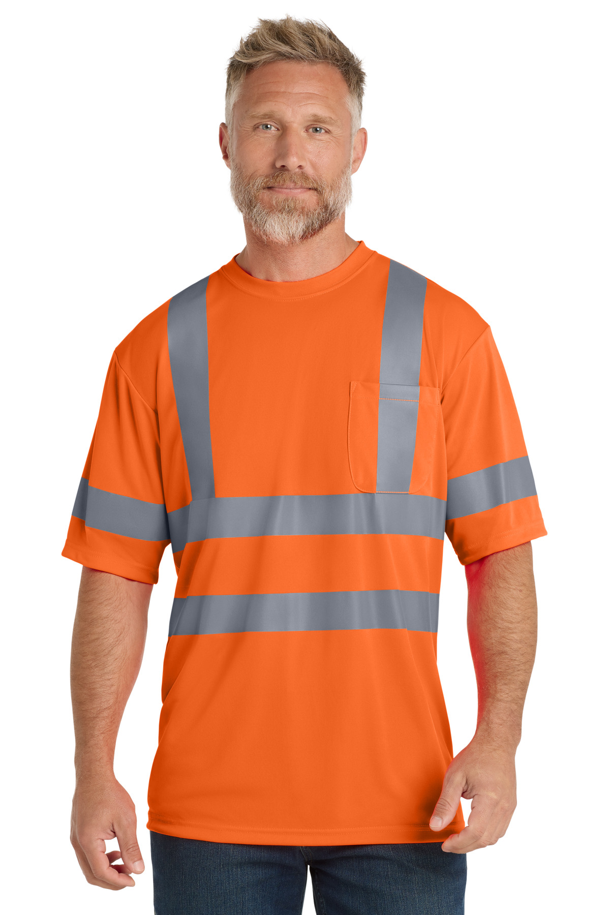 CornerStone - ANSI 107 Class 3 Short Sleeve Snag-Resistant Reflective T-Shirt. CS408